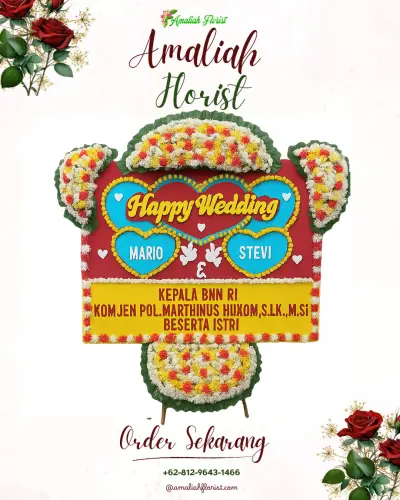 Karangan Papan Bunga Pernikahan di Pajaran